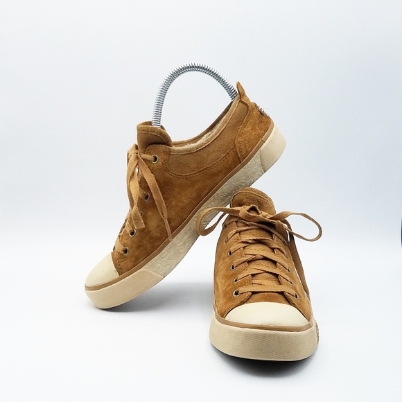 UGG Shoes - SoldUGG Evera Chestnut Suede Sheepskin Sneakers  6